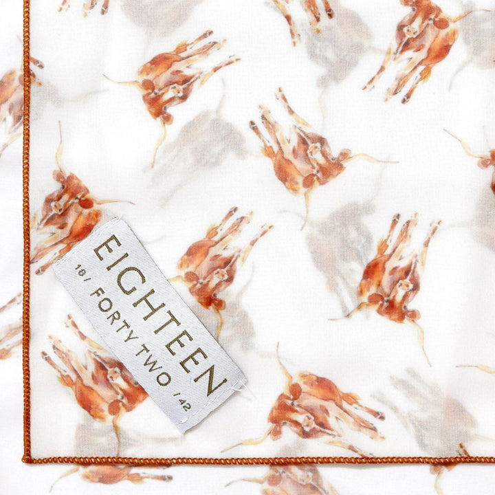 Longhorn Chiffon Scarf | 20" Square Scarf