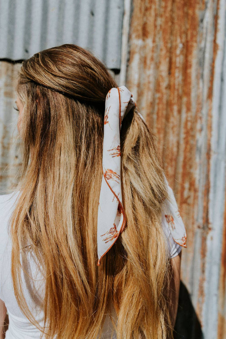 Longhorn Chiffon Scarf | 20" Square Scarf