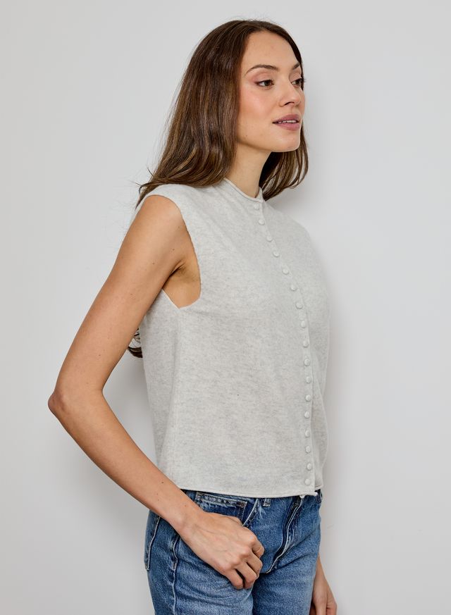 Mockneck Vest Cardigan