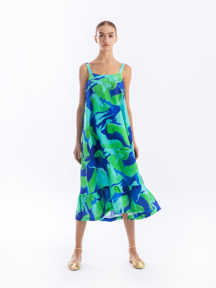 Printed Linen Dress