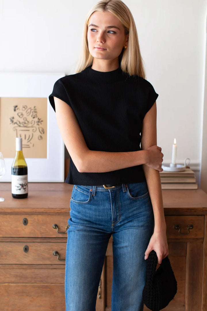 Knit Mock Neck Top