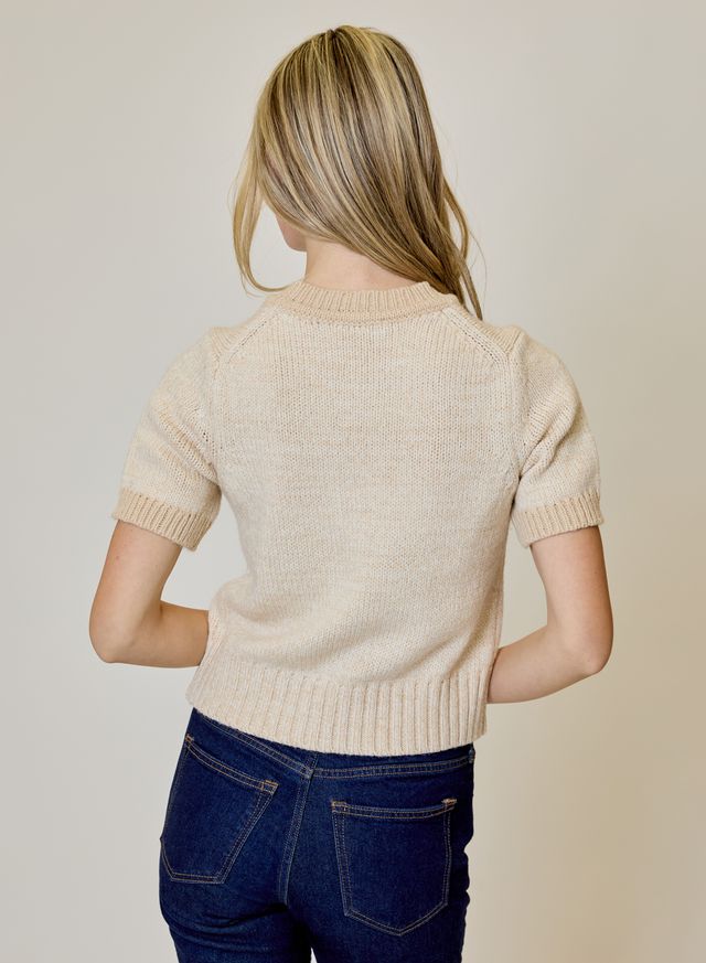 Short Sleeve Crew Sweater