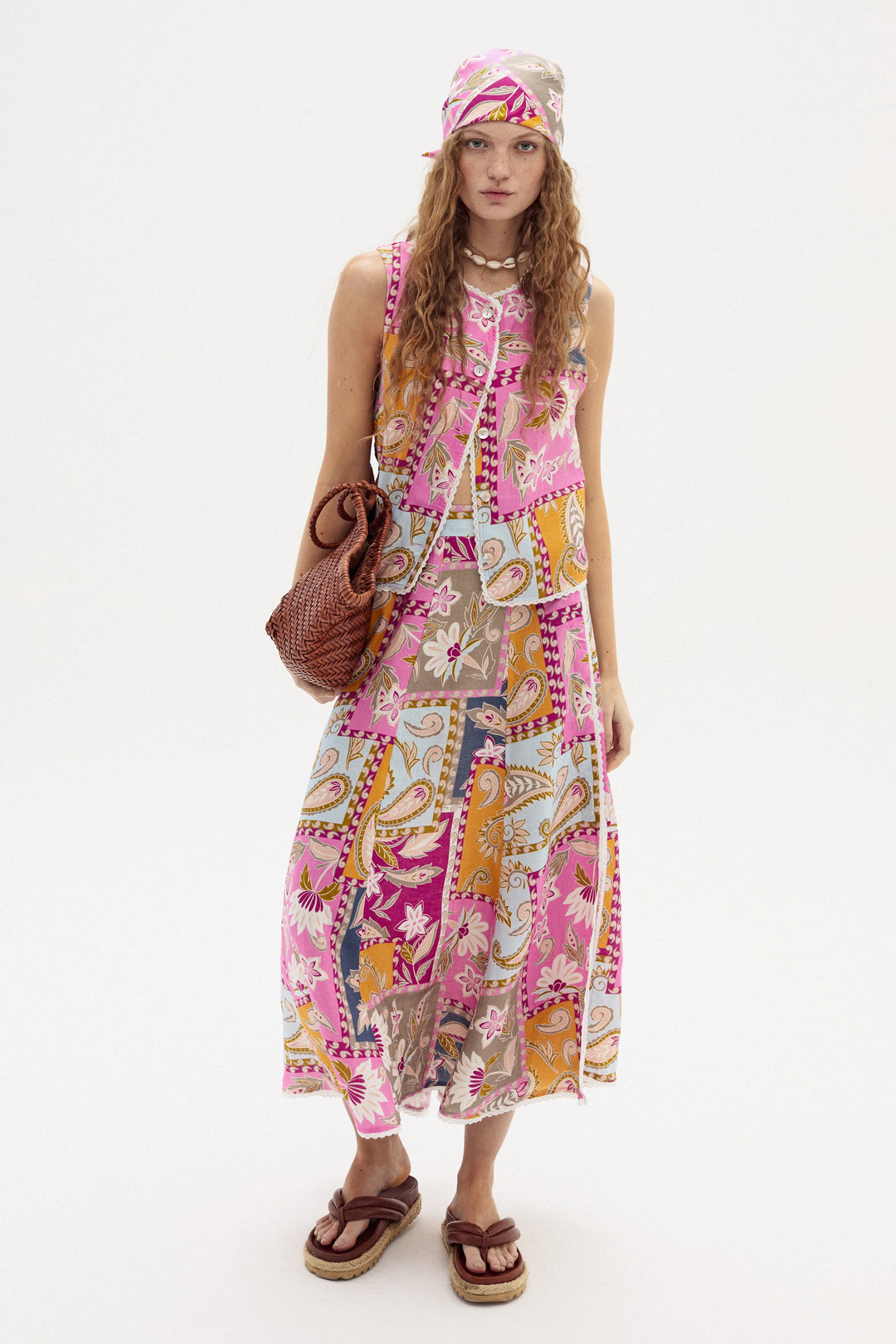 Folk Linen Skirt