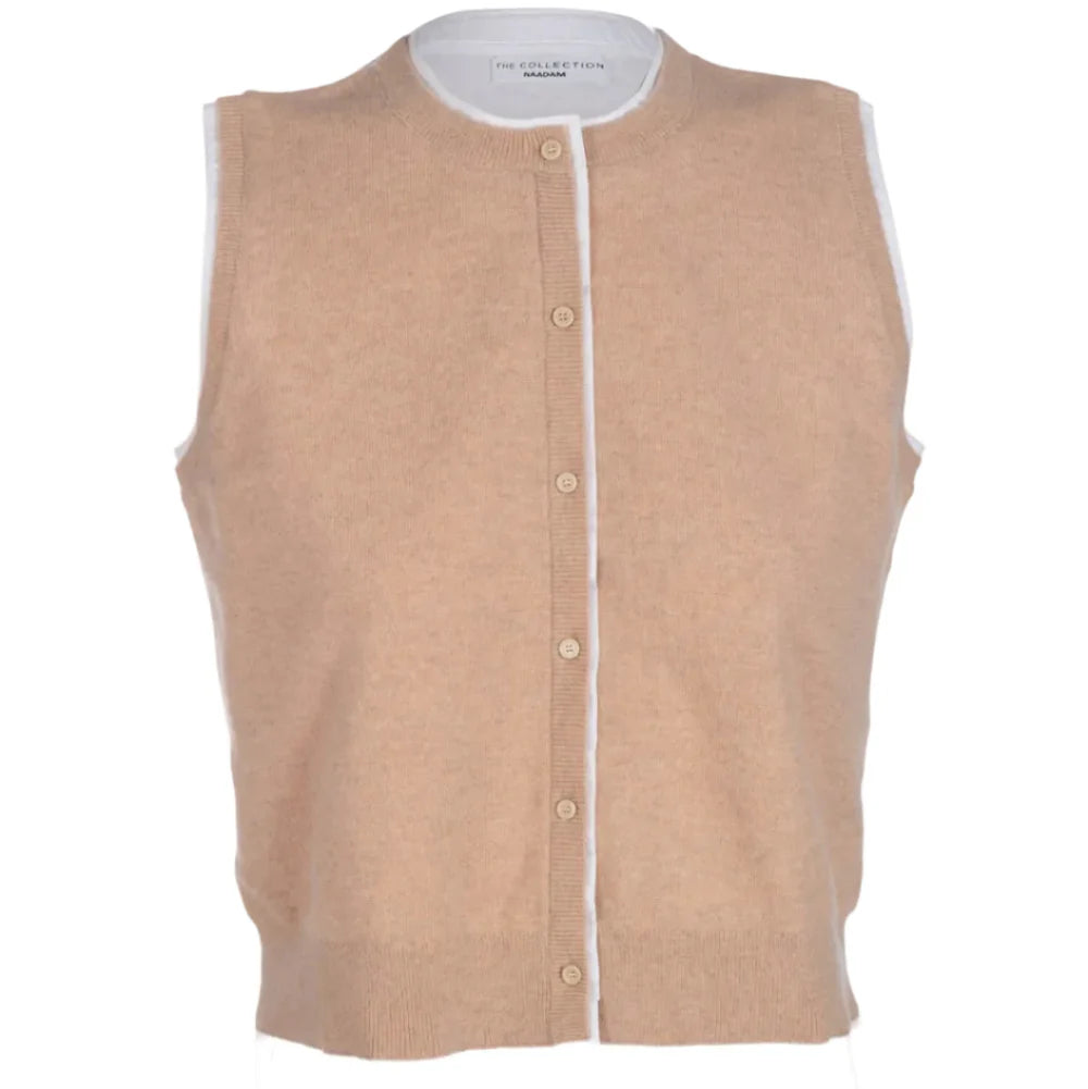 Coastal Cashmere Mixed Media Vest