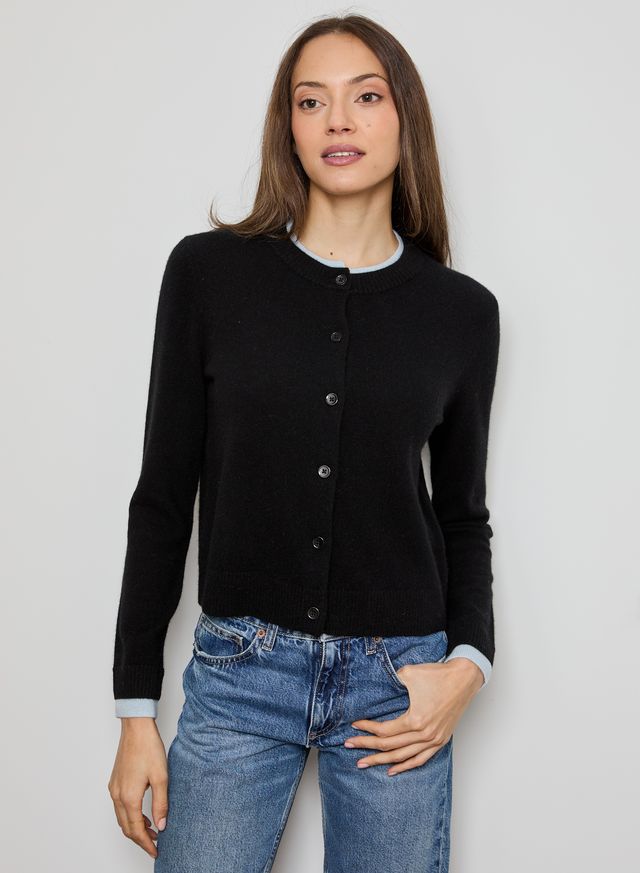 Long Sleeve Contrast Cardigan