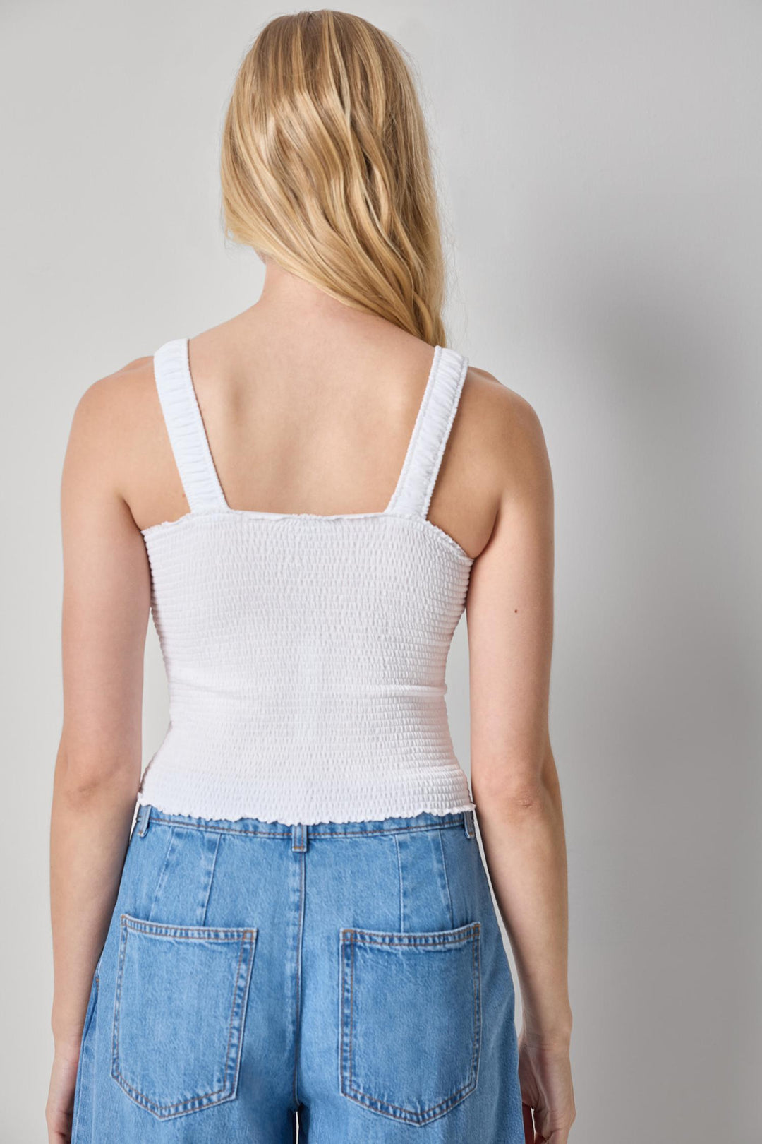 Organic Smocked Tank