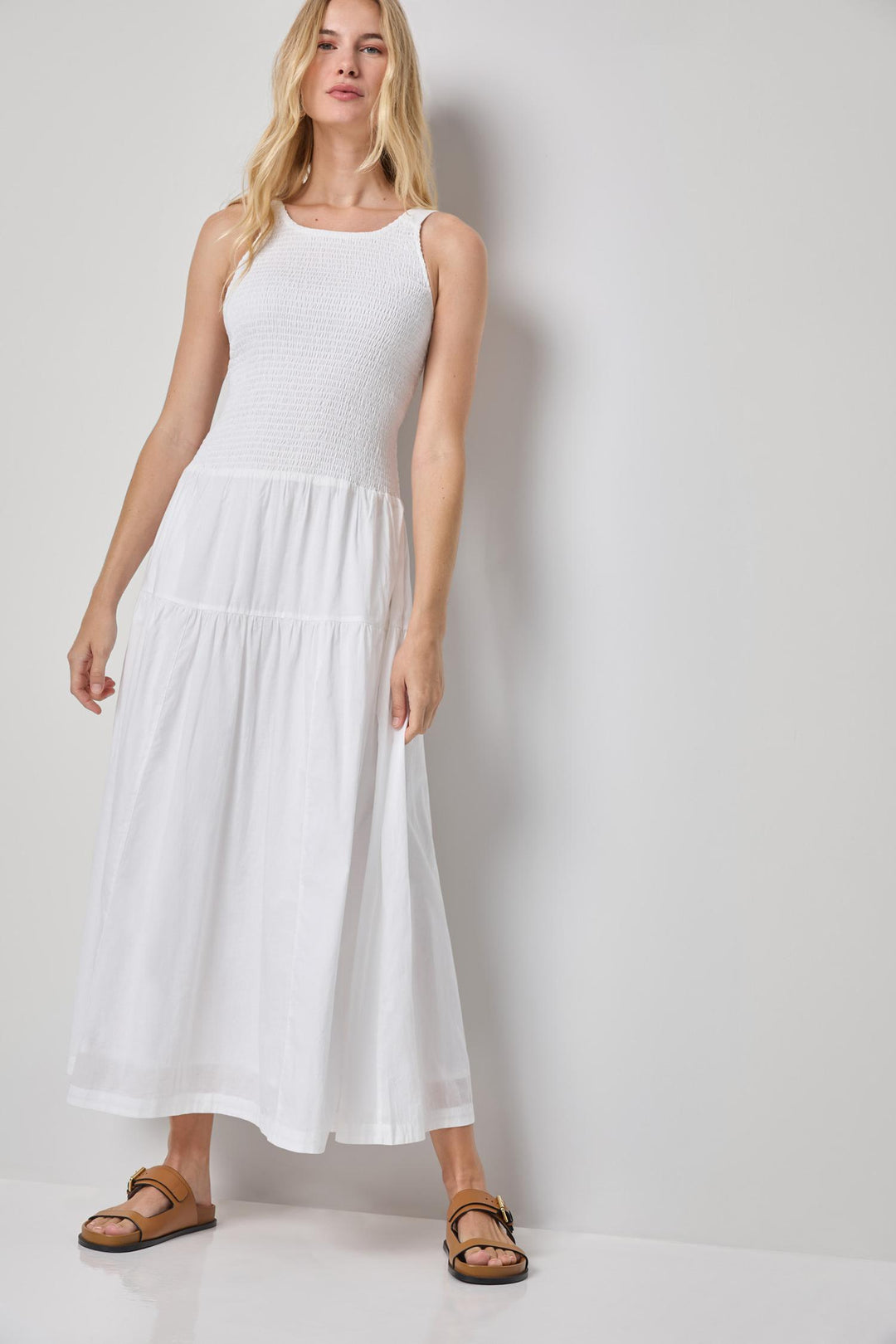 Smocked Bodice Maxi Dress