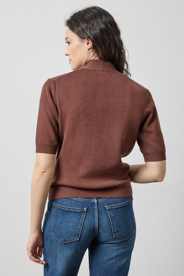 V-Neck Elbow Sleeve Sweater