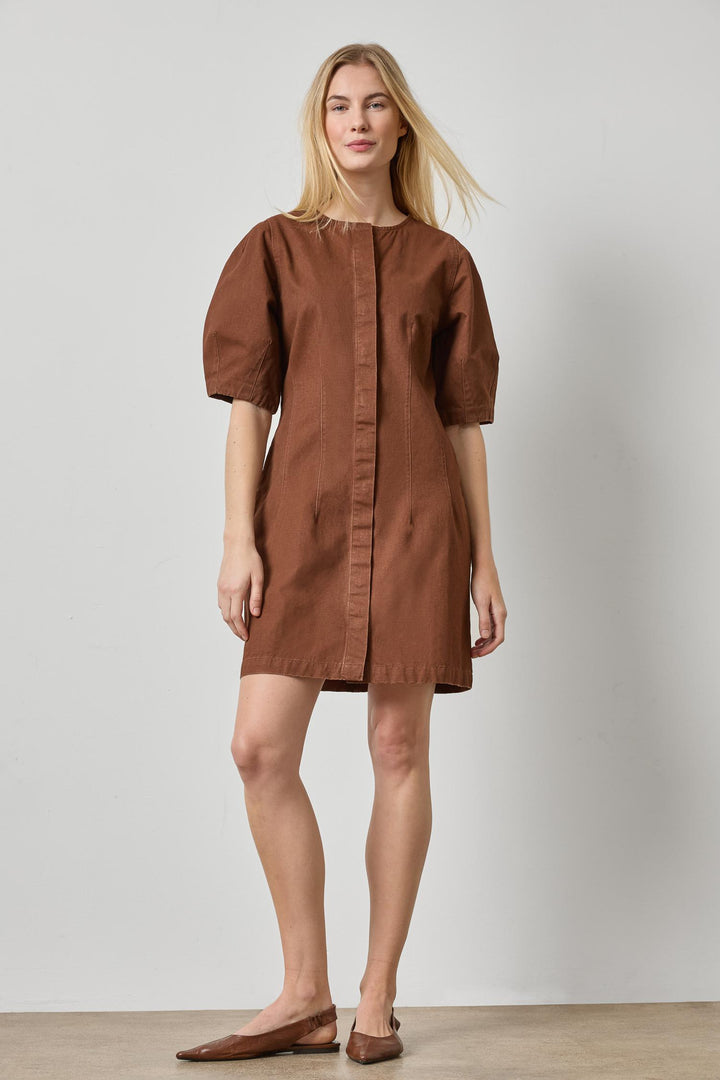 Washed Twill Shirt Dress