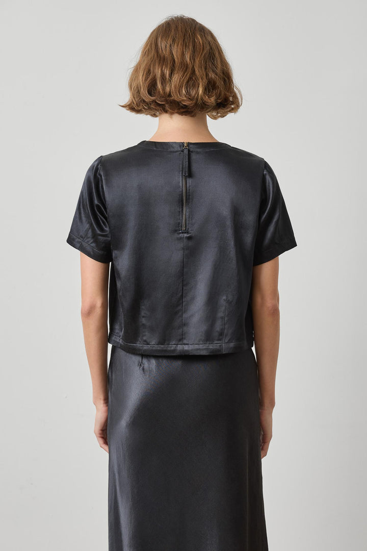 Slub Woven Darted Top