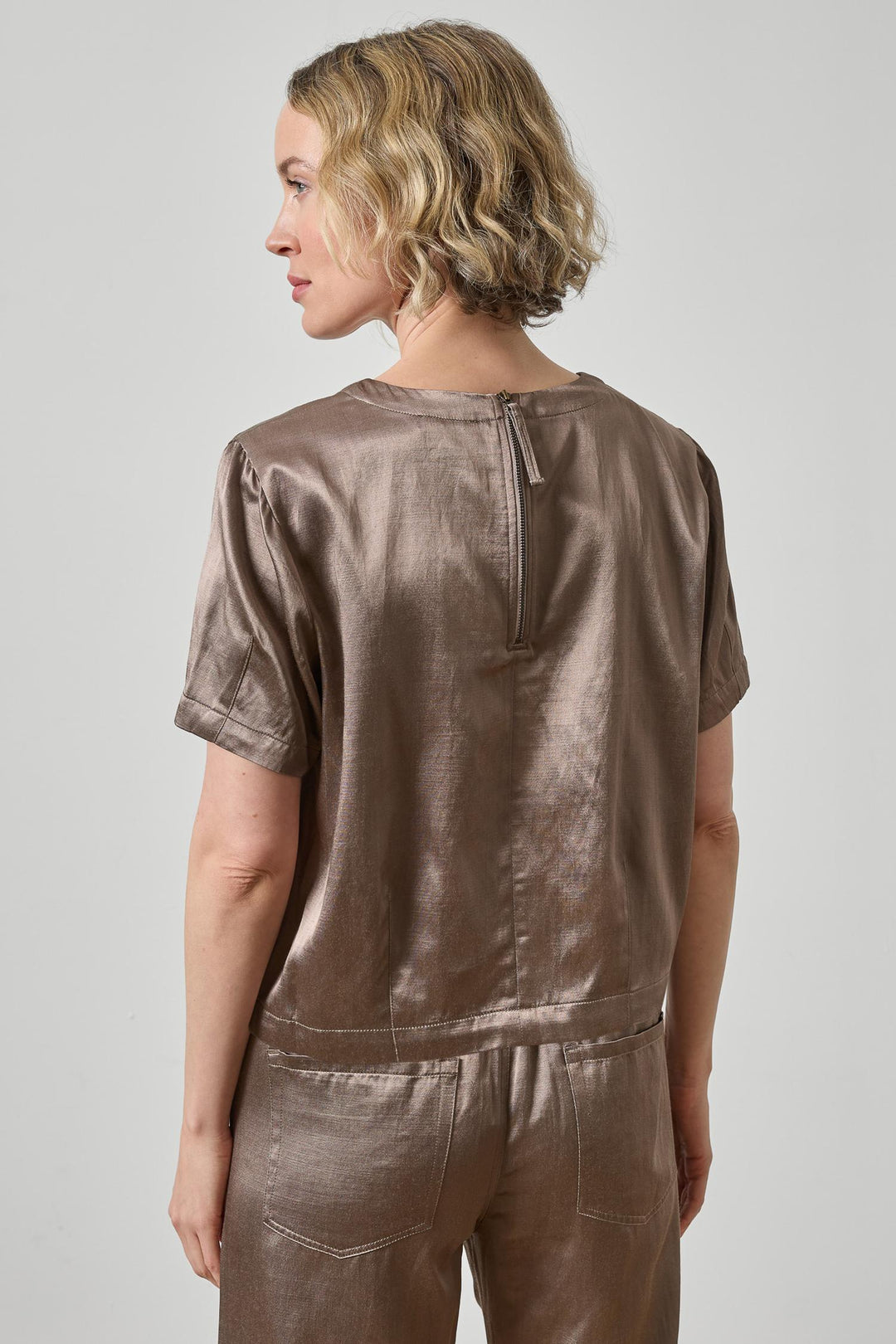 Slub Woven Darted Top