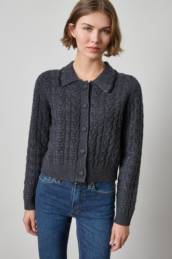 Long Sleeve Polo Cardigan