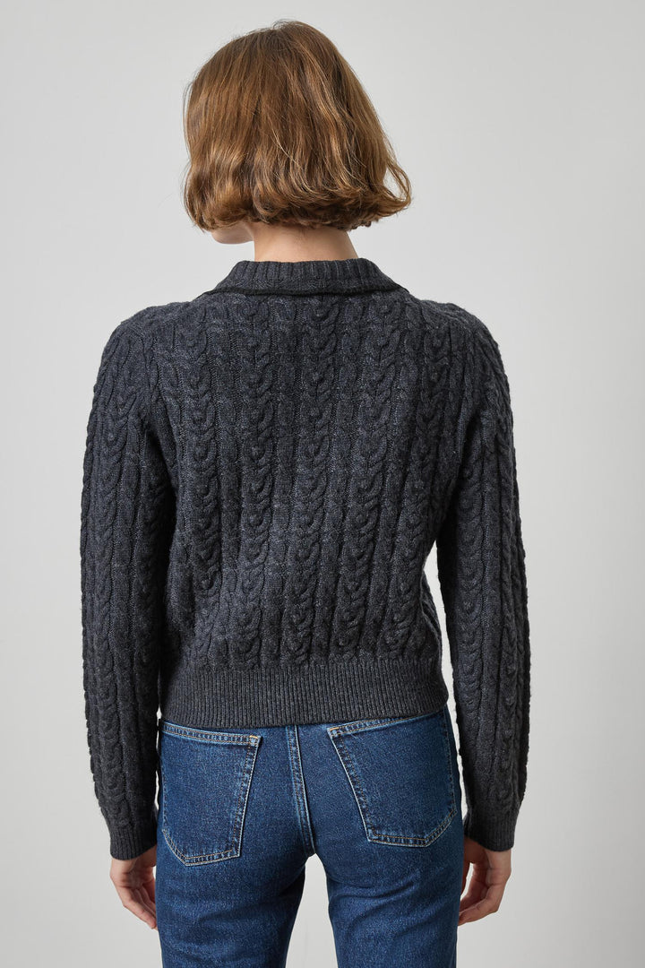 Long Sleeve Polo Cardigan
