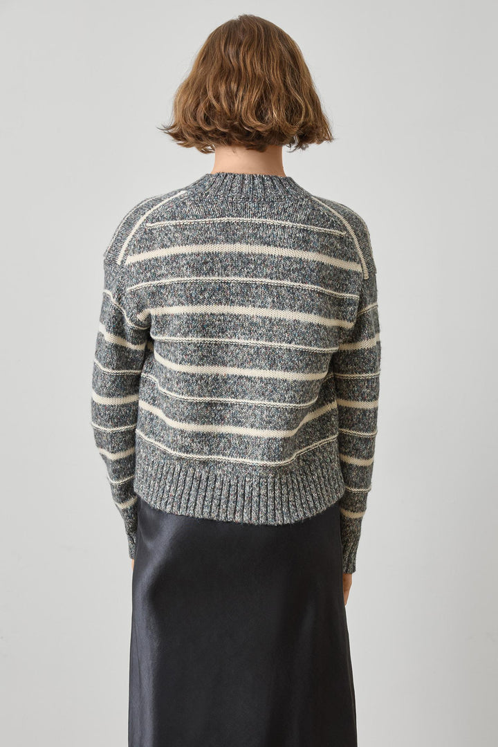 Multi Stripe V-Neck Sweater