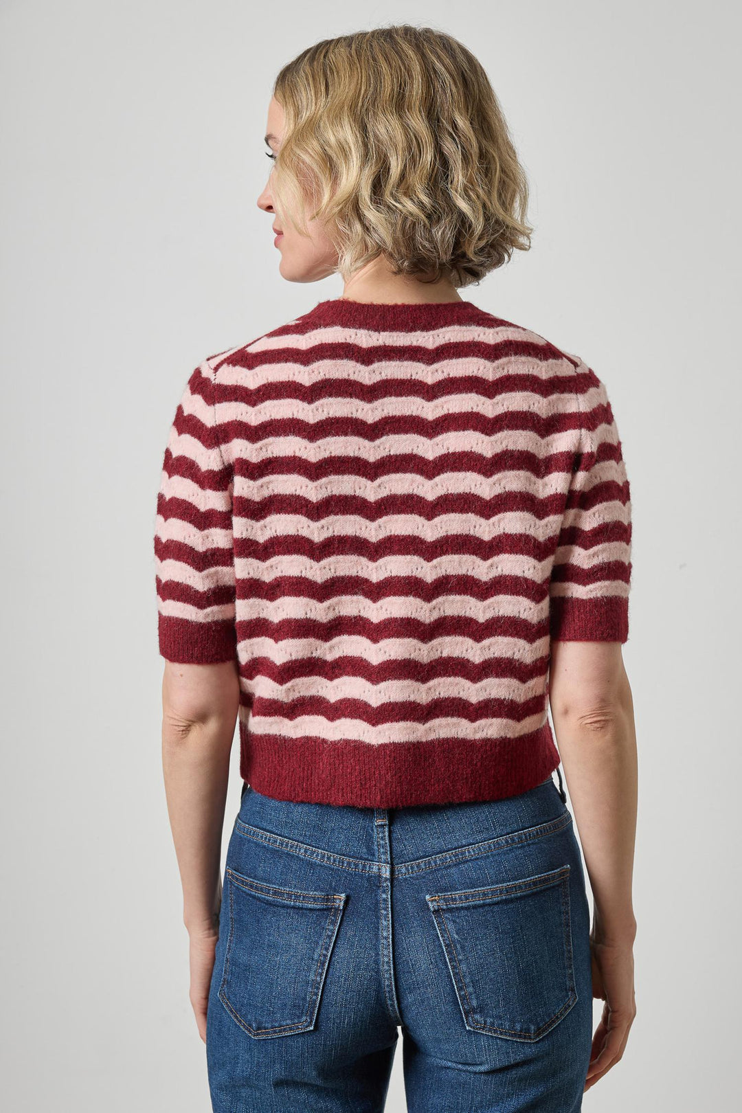 Short Sleeve Crewneck Cardigan