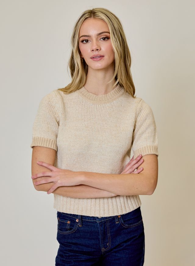 Short Sleeve Crew Sweater