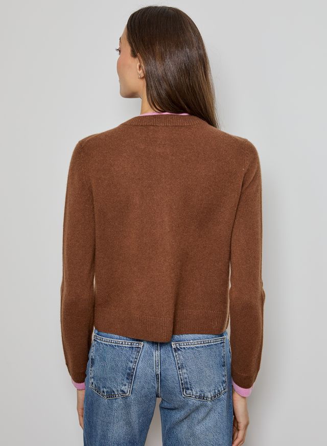 Long Sleeve Contrast Cardigan