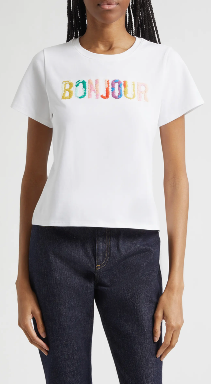 Bonjour Scribble Shrunken Tee