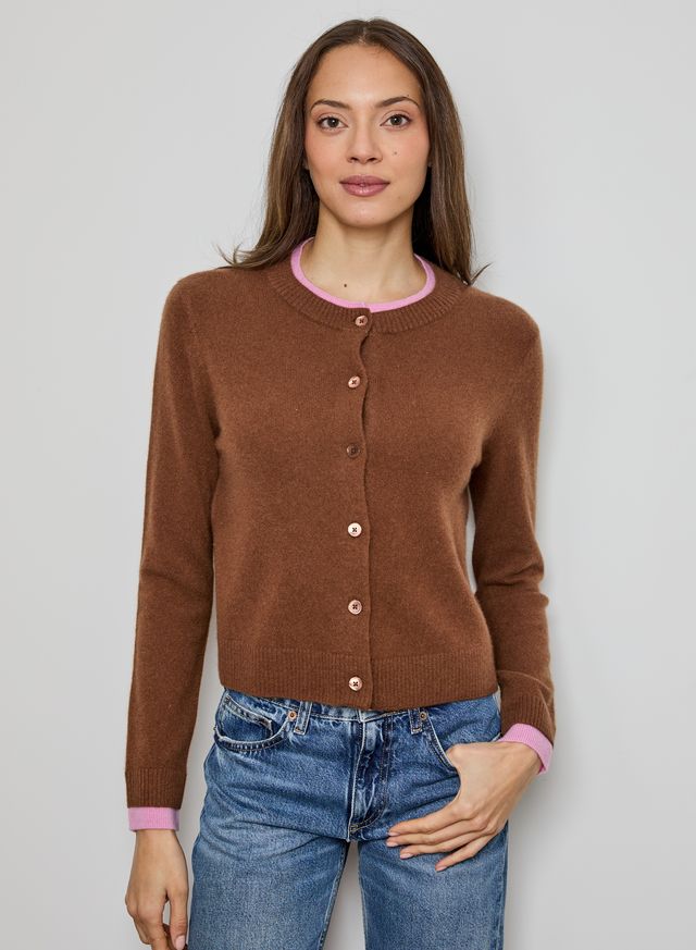 Long Sleeve Contrast Cardigan