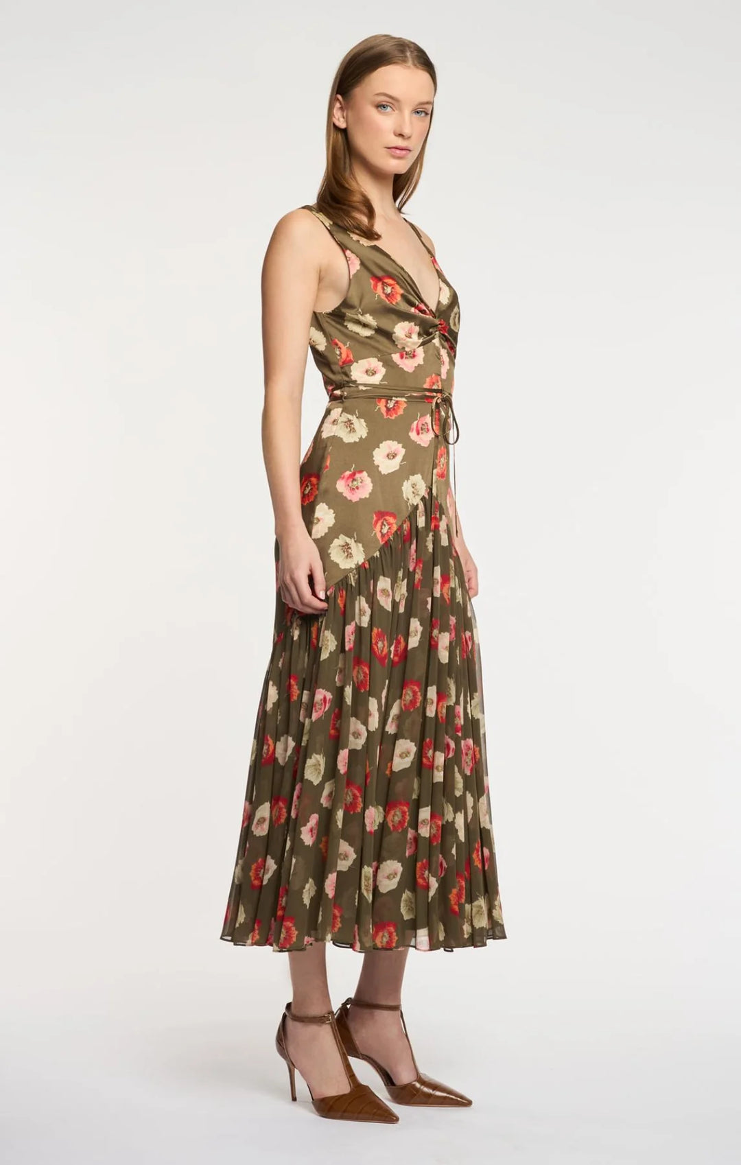Floating Poppies Makaila Dress