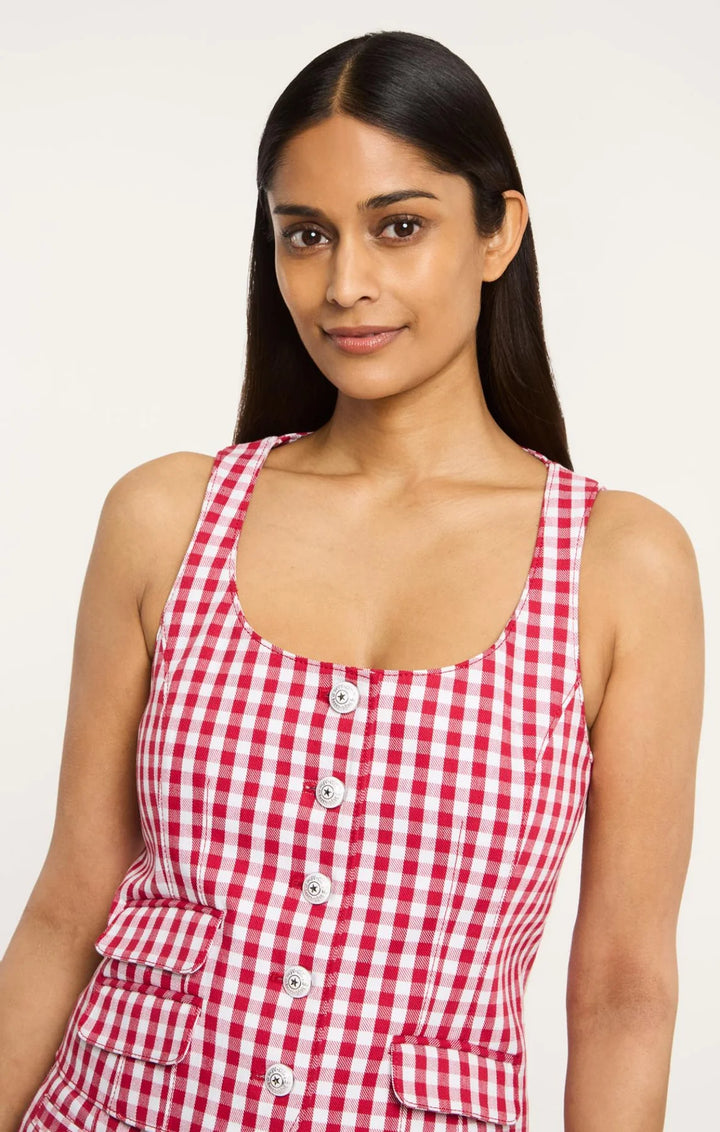 Mini Gingham Denim Lovina Top