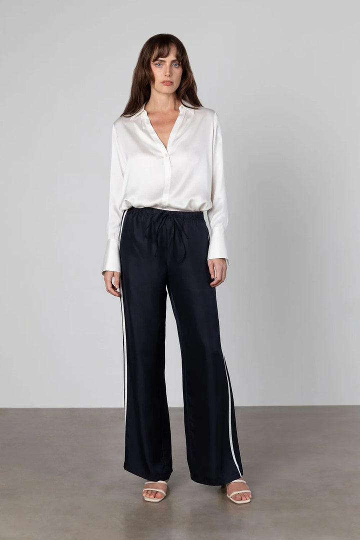 Sporty Silk Track Pants
