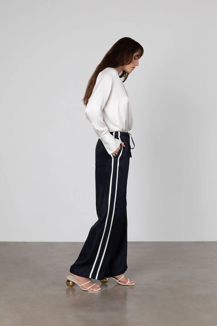 Sporty Silk Track Pants