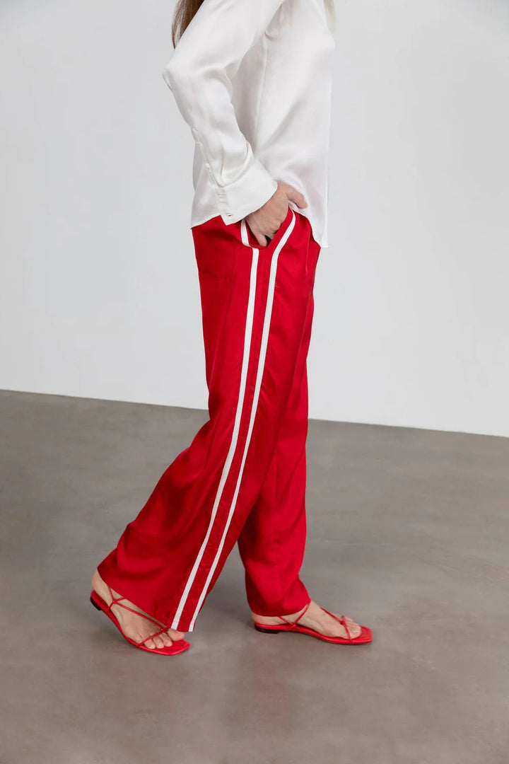 Sporty Silk Track Pants