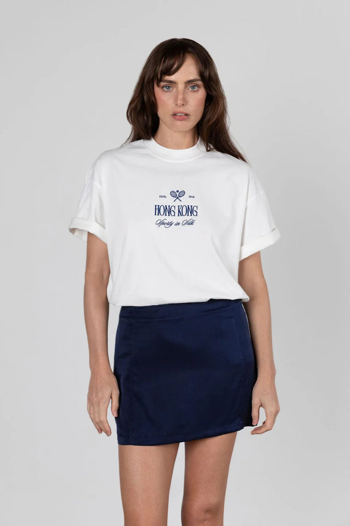 Sporty Silk Mini Skirt