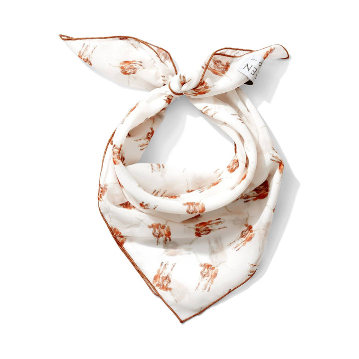 Longhorn Chiffon Scarf | 20" Square Scarf