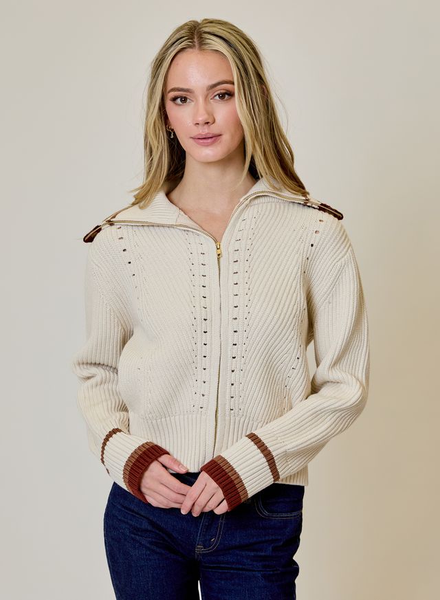 Zip Front Cardigan