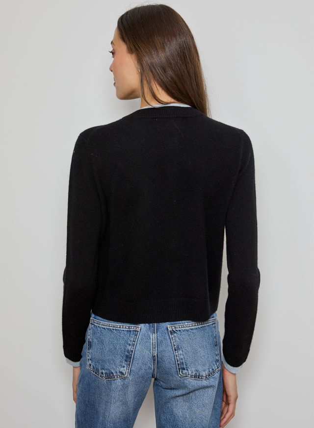 Long Sleeve Contrast Cardigan