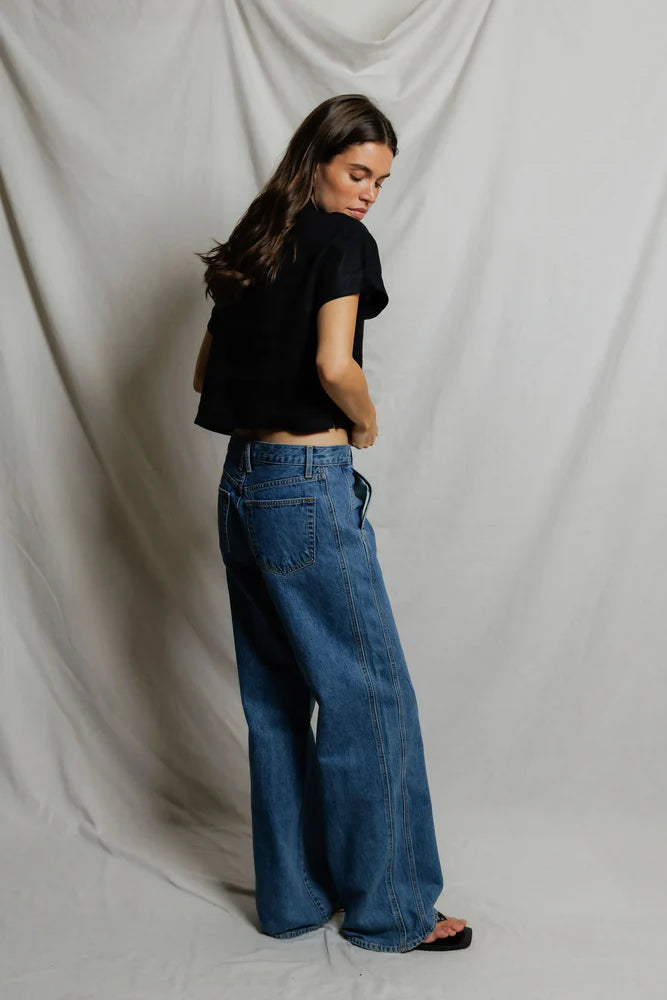 Tabitha Linen Cropped Polo